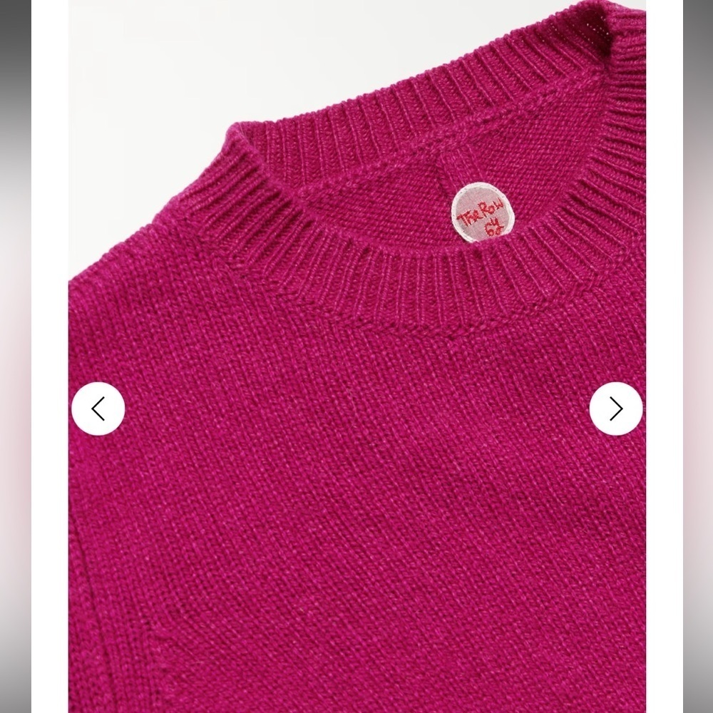 The Row Dewey Girls Sweater Cashmere 4 years old 4YO purple magenta Crewneck - Picture 2 of 13